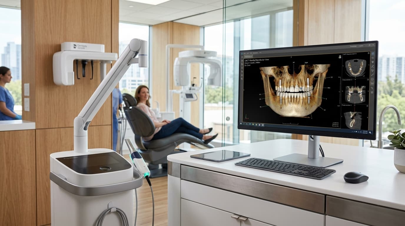 Digital dental technology illustration